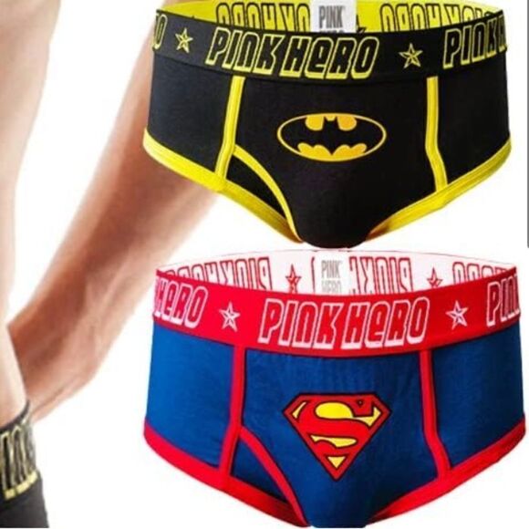 New Sexy Superman & Batman Premium Superhero Mens Cotton Underwear Briefs XXL - Picture 3 of 11
